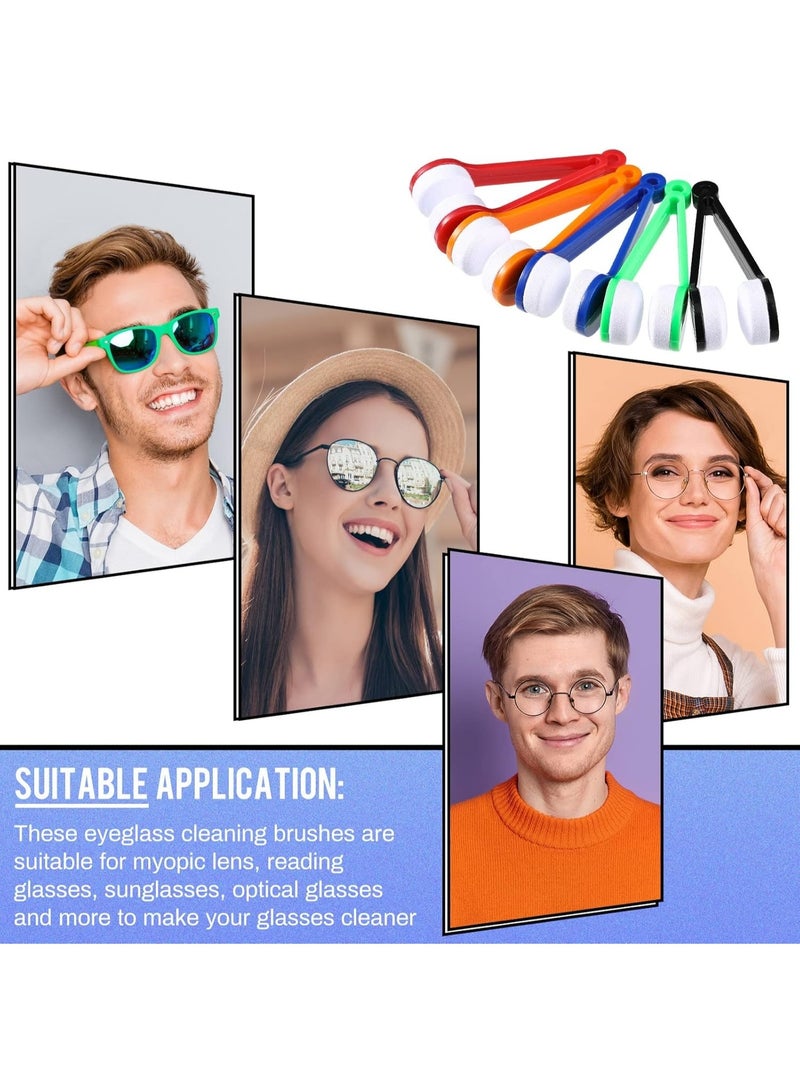 Happy Home 10 Pcs Mini Eyeglasses Cleaner Brush Clip – Microfiber Spectacles Cleaning Tool with Soft Scratch-Free Pads, Portable Tweezer-Shape Glasses Cleaner for Sunglasses, Reading Glasses, Computer Screen and Camera Lens – Lightweight Travel Cleaning Accessories - Image 5